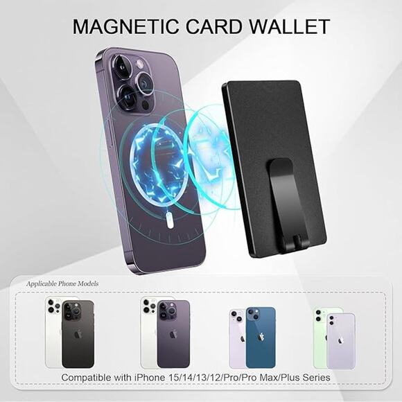 Slim RFID Aluminum Wallet – Minimalist Metal Card Holder with Money Clip - Picture 4 of 6